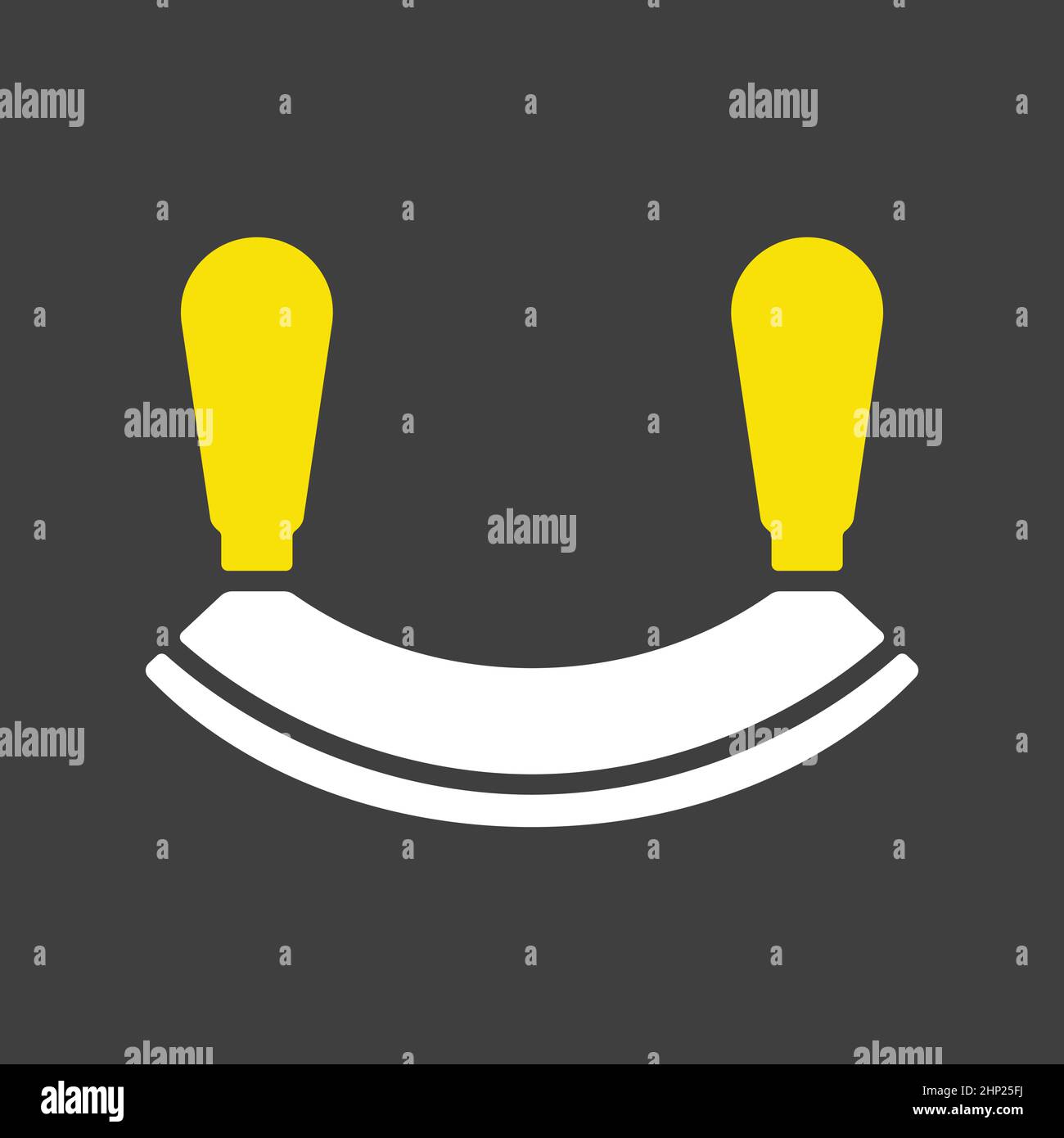Double bladed herb-cutter or Mezzaluna vector icon Stock Vector