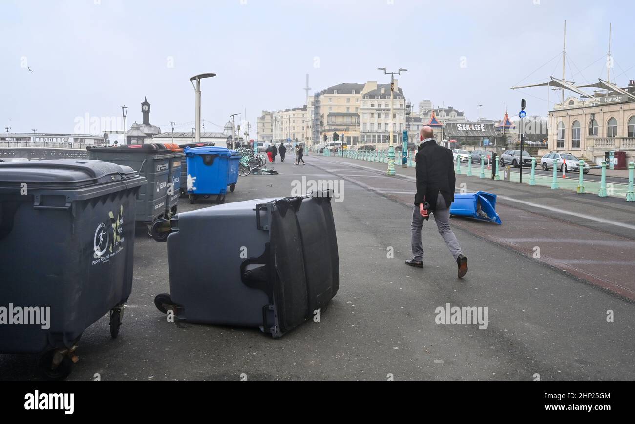 Blown Over Rubbish Bin High Resolution Stock Photography and Images Alamy