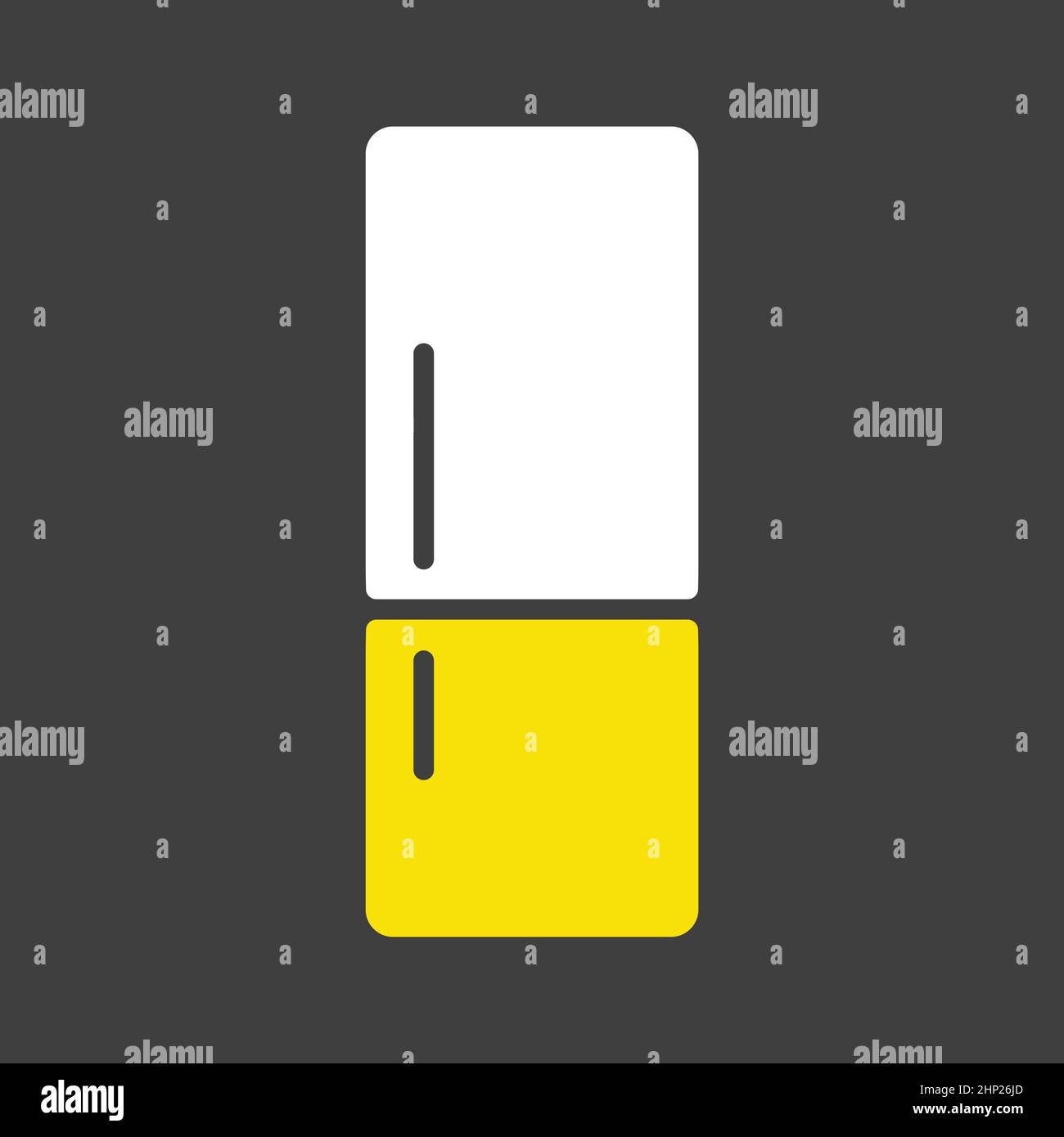 Refrigerator vector icon. Kitchen appliance Stock Vector
