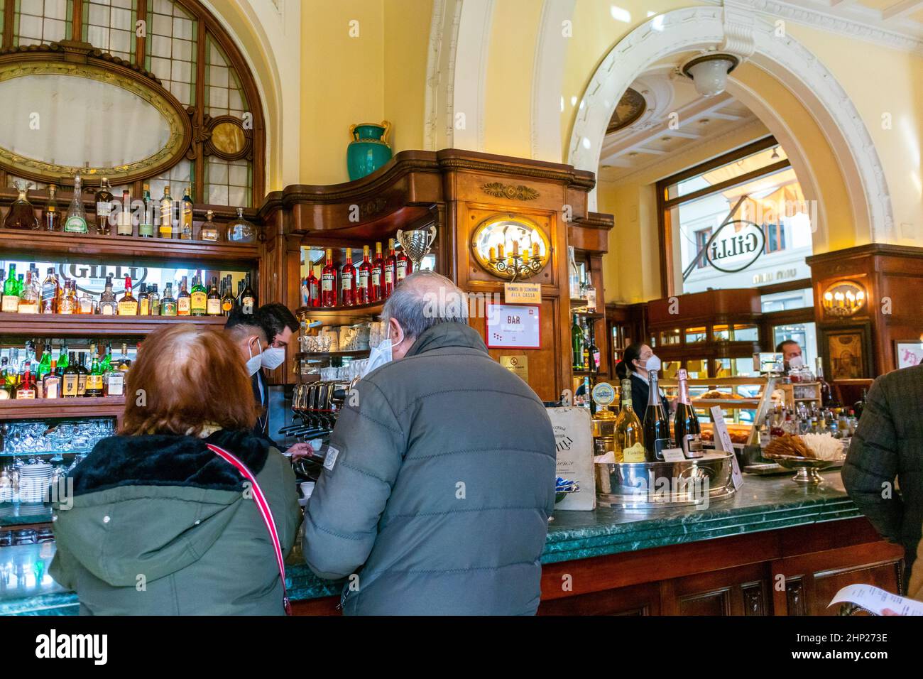 Florence, Italy, Inside Traditional Italian Cafe Bistro Restaurant