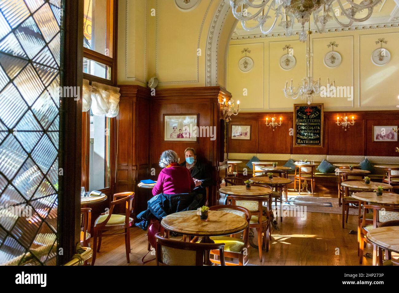 Florence, Italy, Inside Traditional Italian Cafe Bistro Restaurant