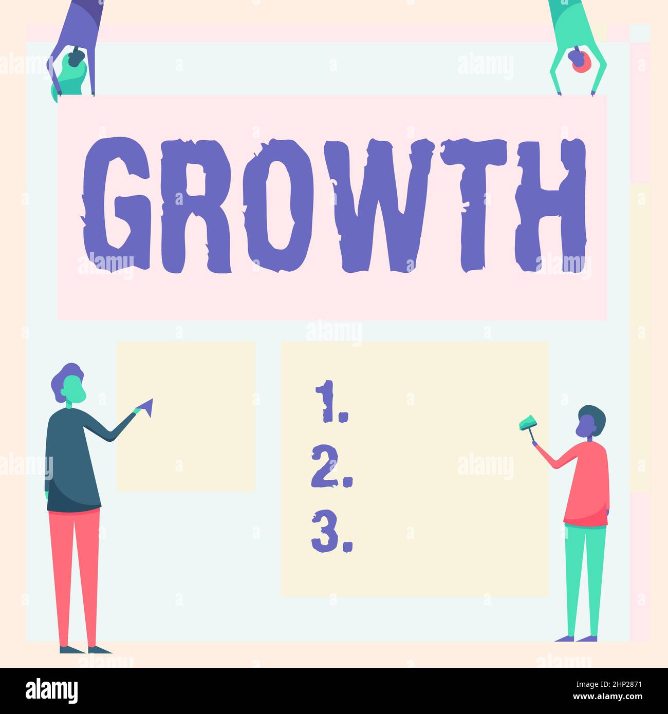 Hand writing sign Growth, Business overview process of increasing in ...