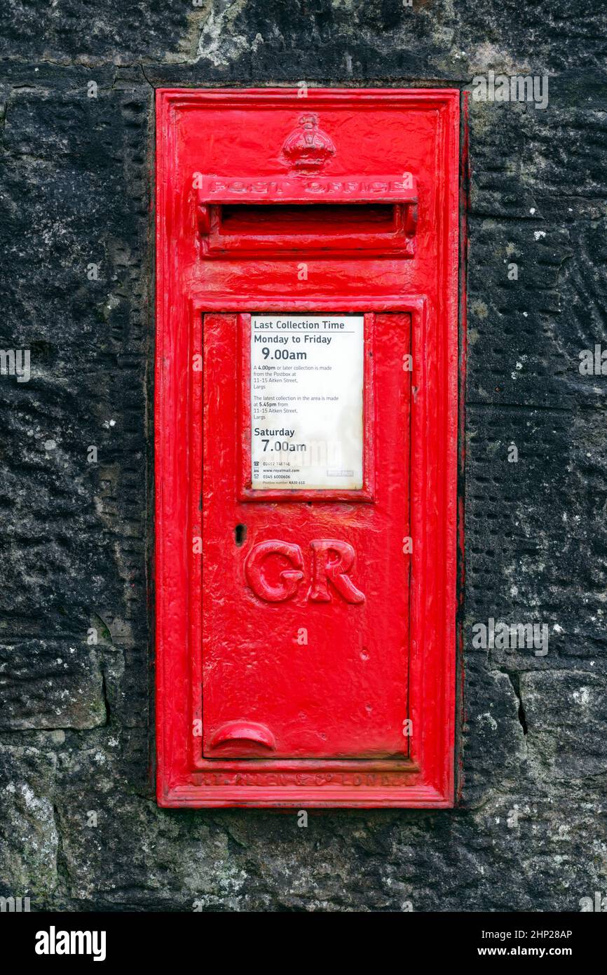 Wall Box Post Box, Scotland, UK, Europe Stock Photo