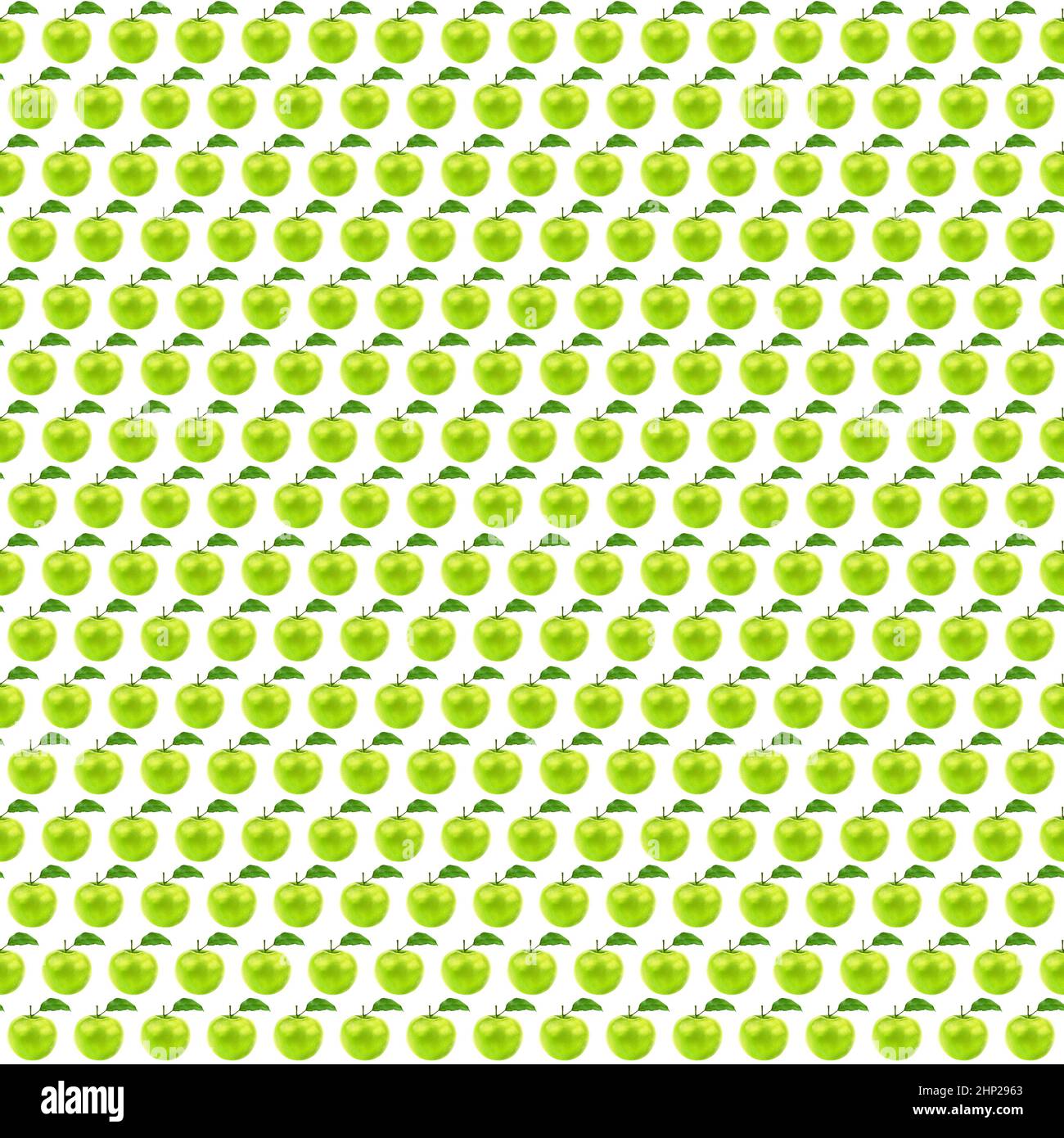 Illustration realism seamless pattern fruit apple green color on a ...