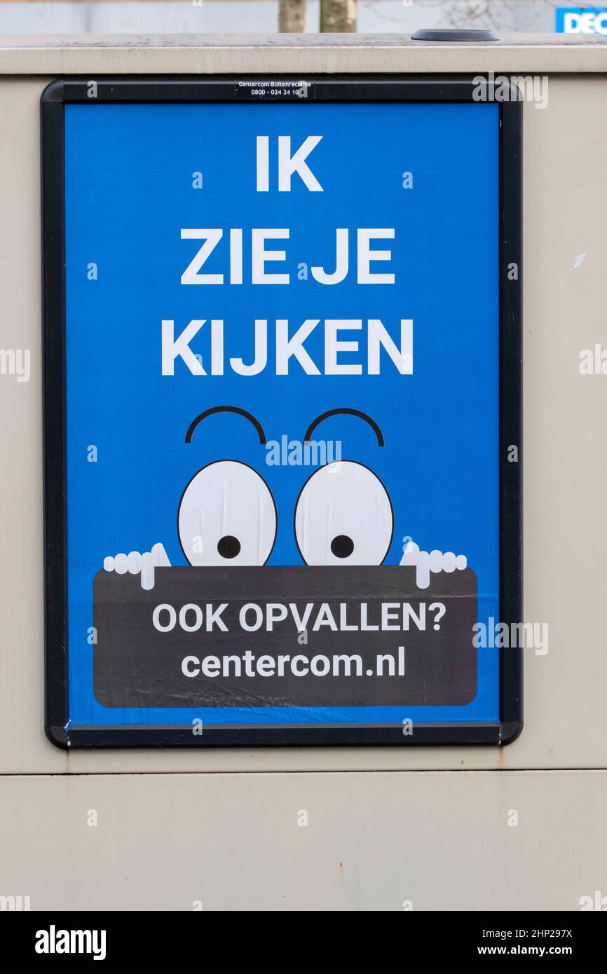 Billboard Advertising From The Centercom Company At Amsterdam The Netherlands 28-1-2022 Stock Photo