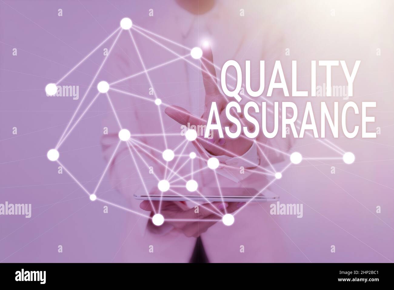 Text showing inspiration Quality Assurance, Business idea Ensures a ...