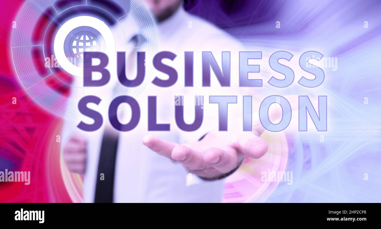 Inspiration showing sign Business Solution, Concept meaning Services