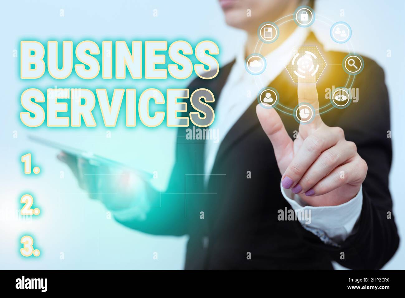 Conceptual caption Business Services, Business concept Provides ...