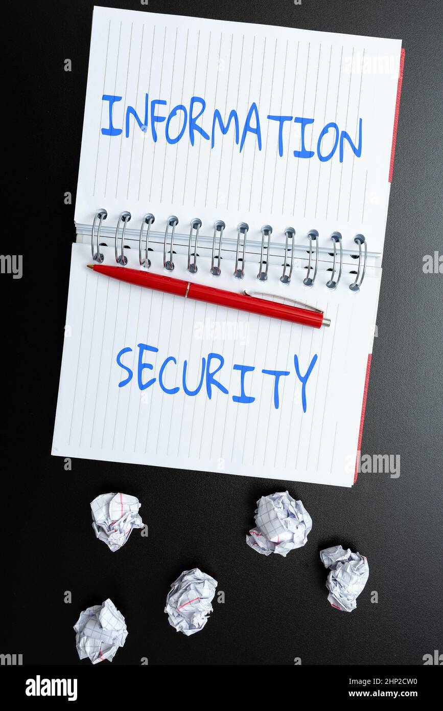 Info Security Sign Hand writing sign Information Security, Business overview INFOSEC ...