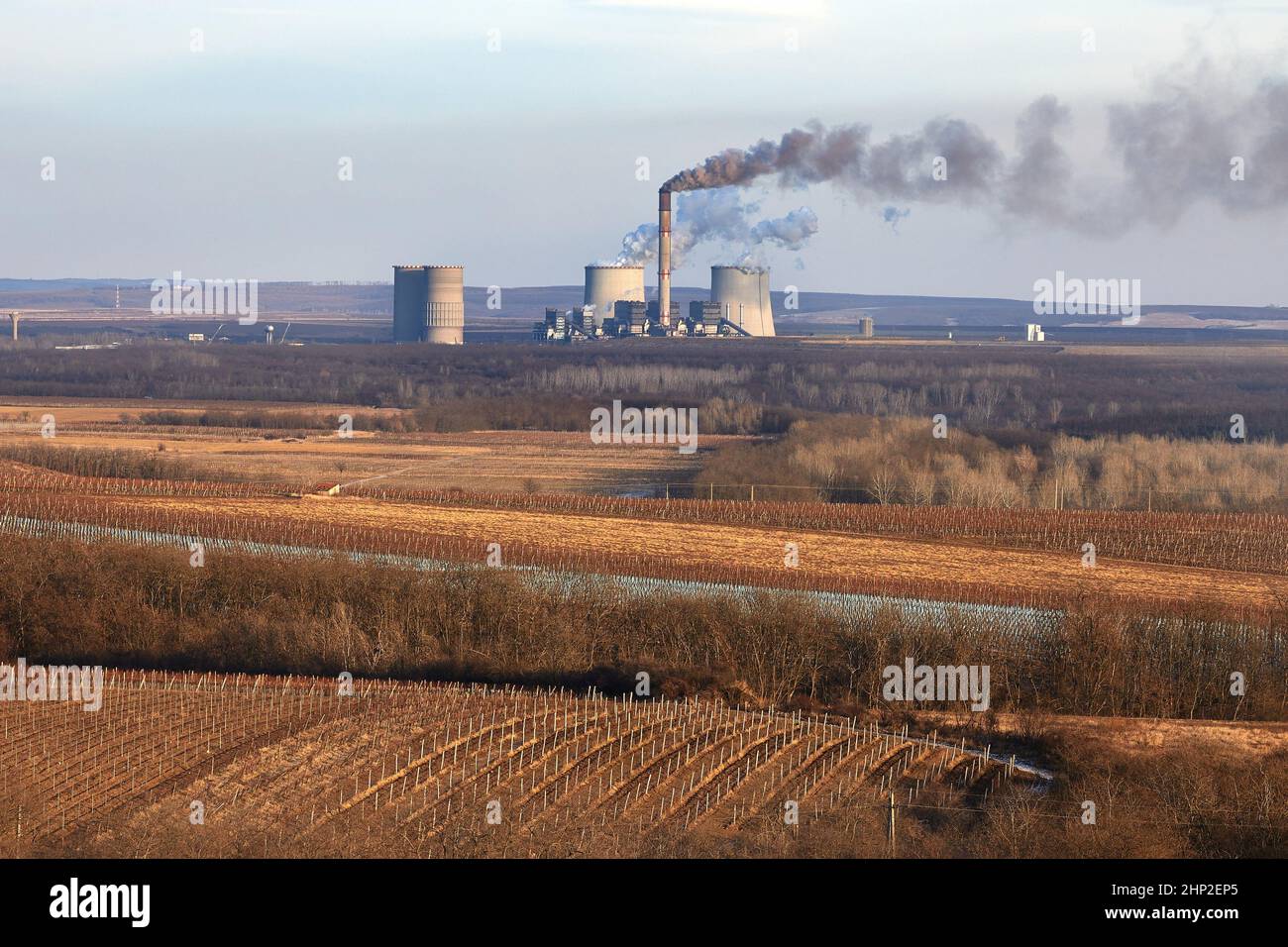 Cooling smoke over power plant hi-res stock photography and images - Alamy