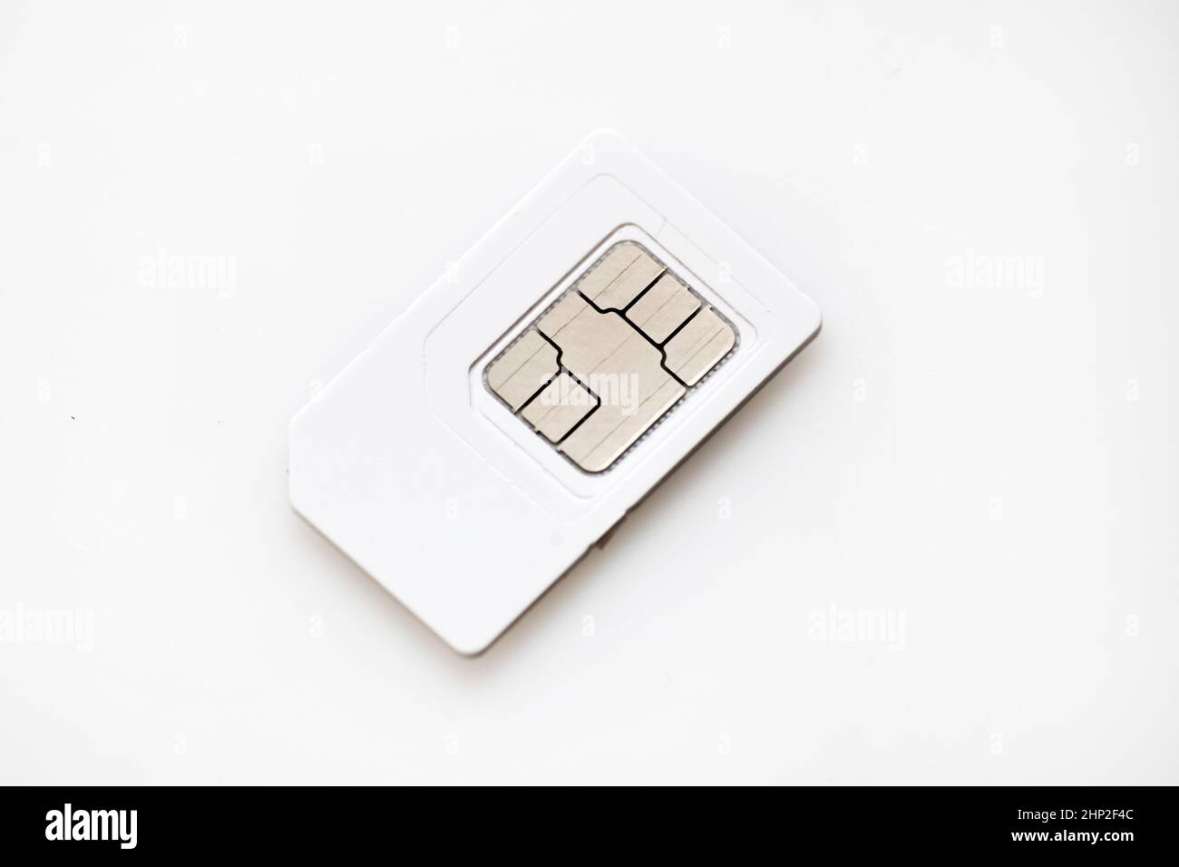 sim phone cards isolated on white background Stock Photo