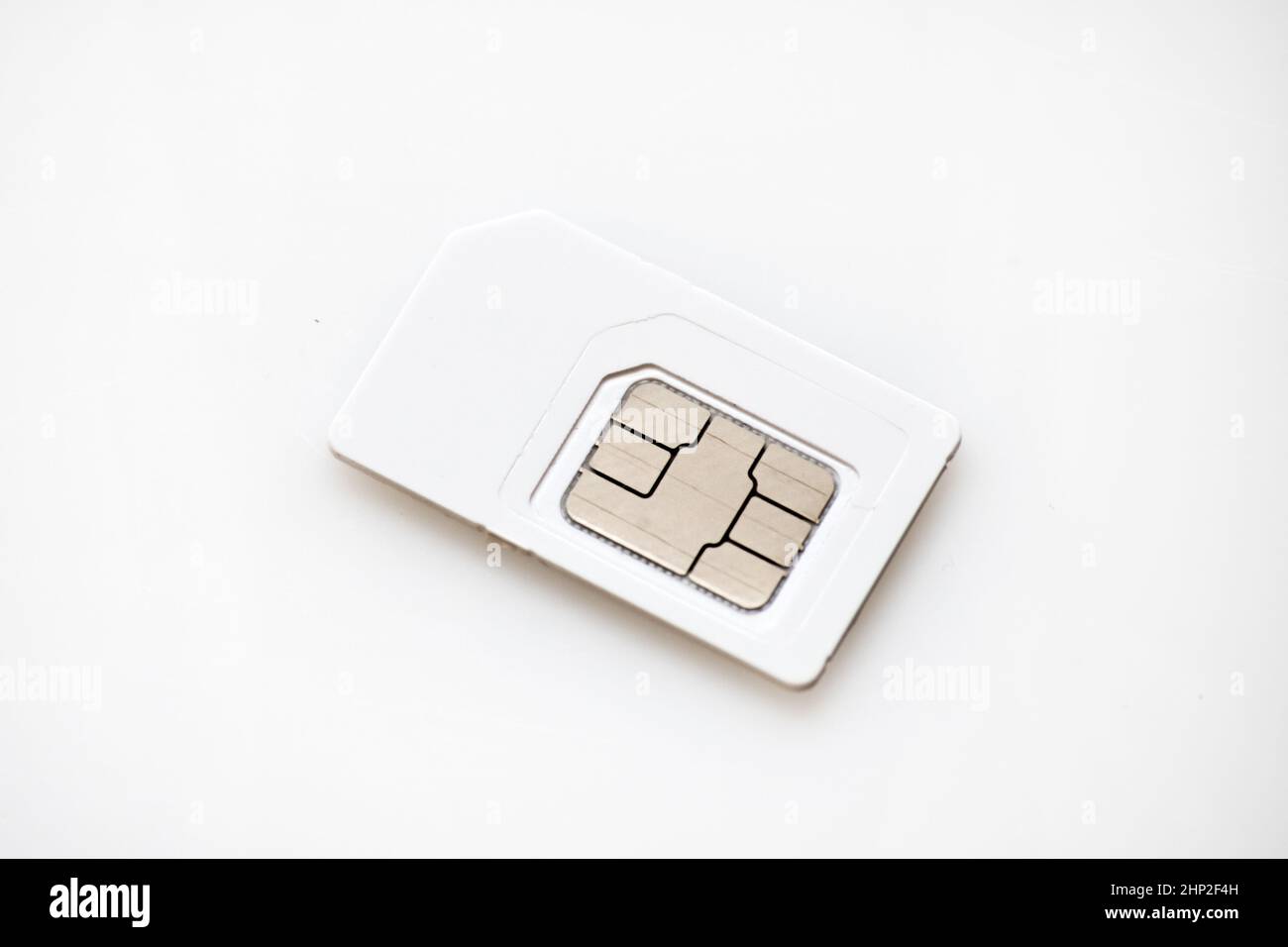 sim phone cards isolated on white background Stock Photo