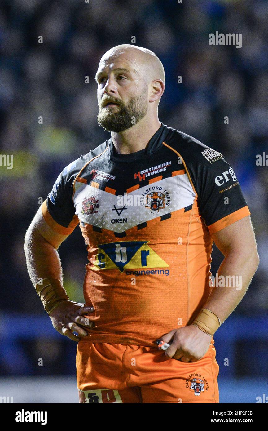 Warrington, England - 17 February 2022 - Paul McShane of Castleford Tigers during the Rugby League Betfred Super League Round 2 Warrington Wolves vs Castleford Tigers at Halliwell Jones Stadium, Warrington, UK  Dean Williams Stock Photo