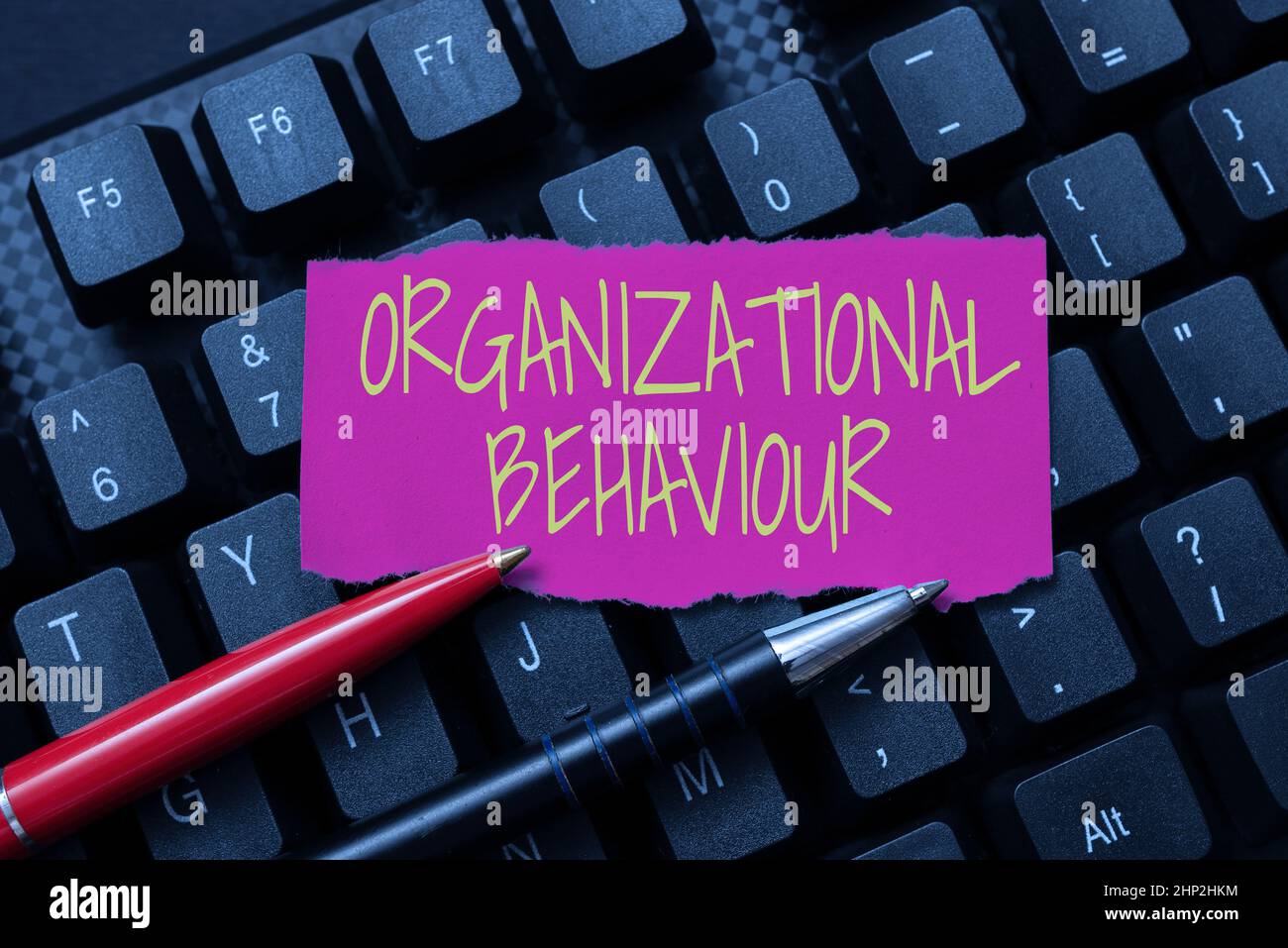Conceptual display Organizational Behaviour, Business overview the study of the way showing interact within groups Abstract Creating Online Typing Ser Stock Photo