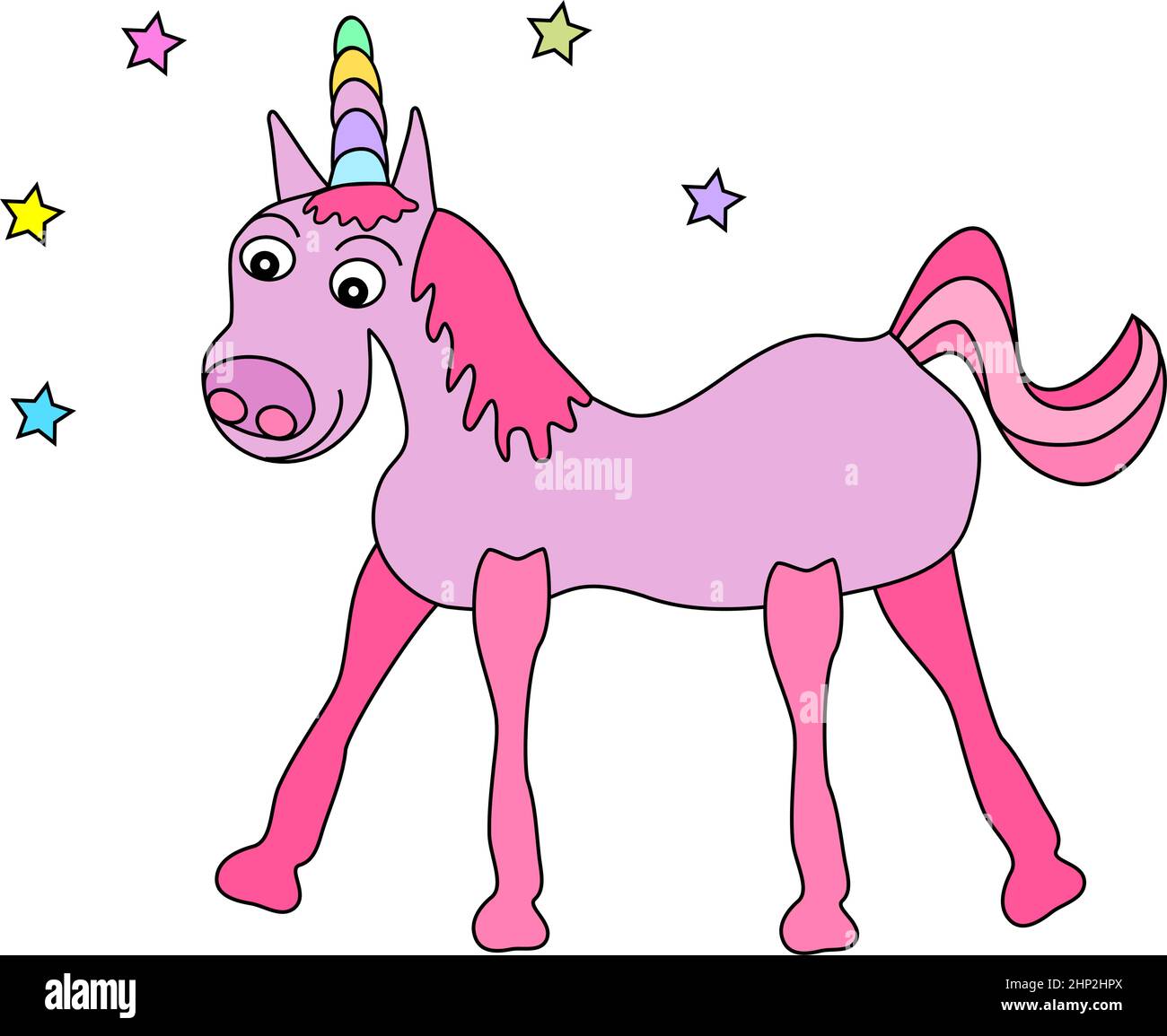 Oh you fat unicorn Stock Vector