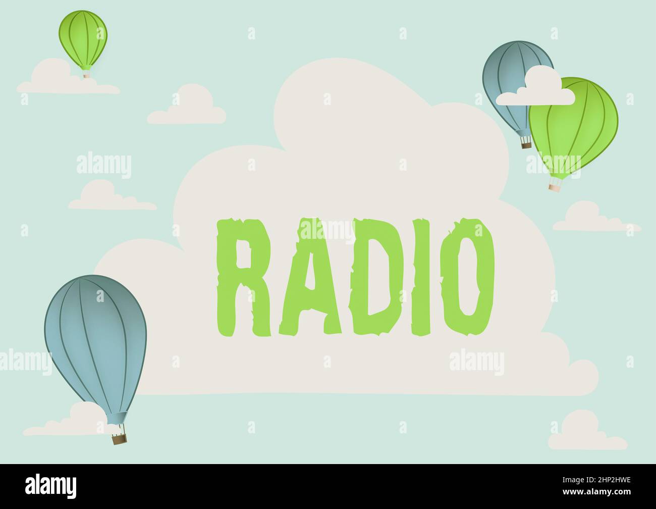 Writing displaying text Radio, Concept meaning activity or industry of