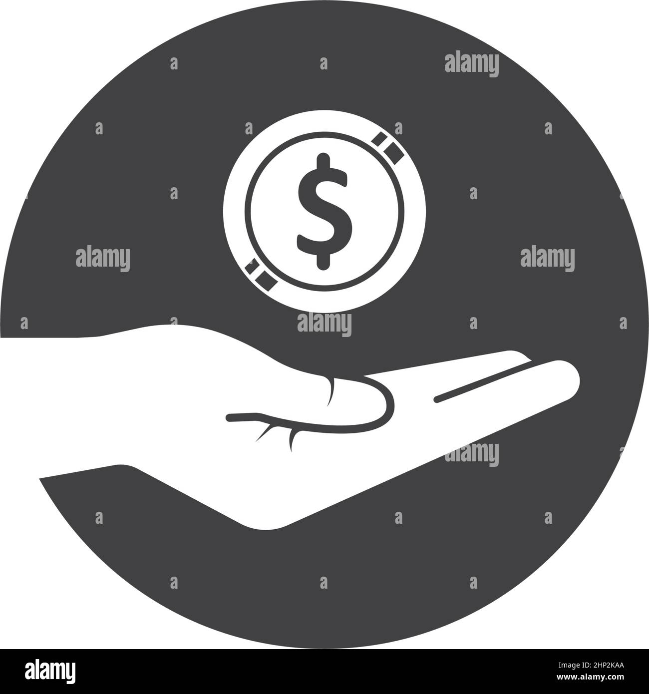 earning money icon vector illustration design template Stock Vector