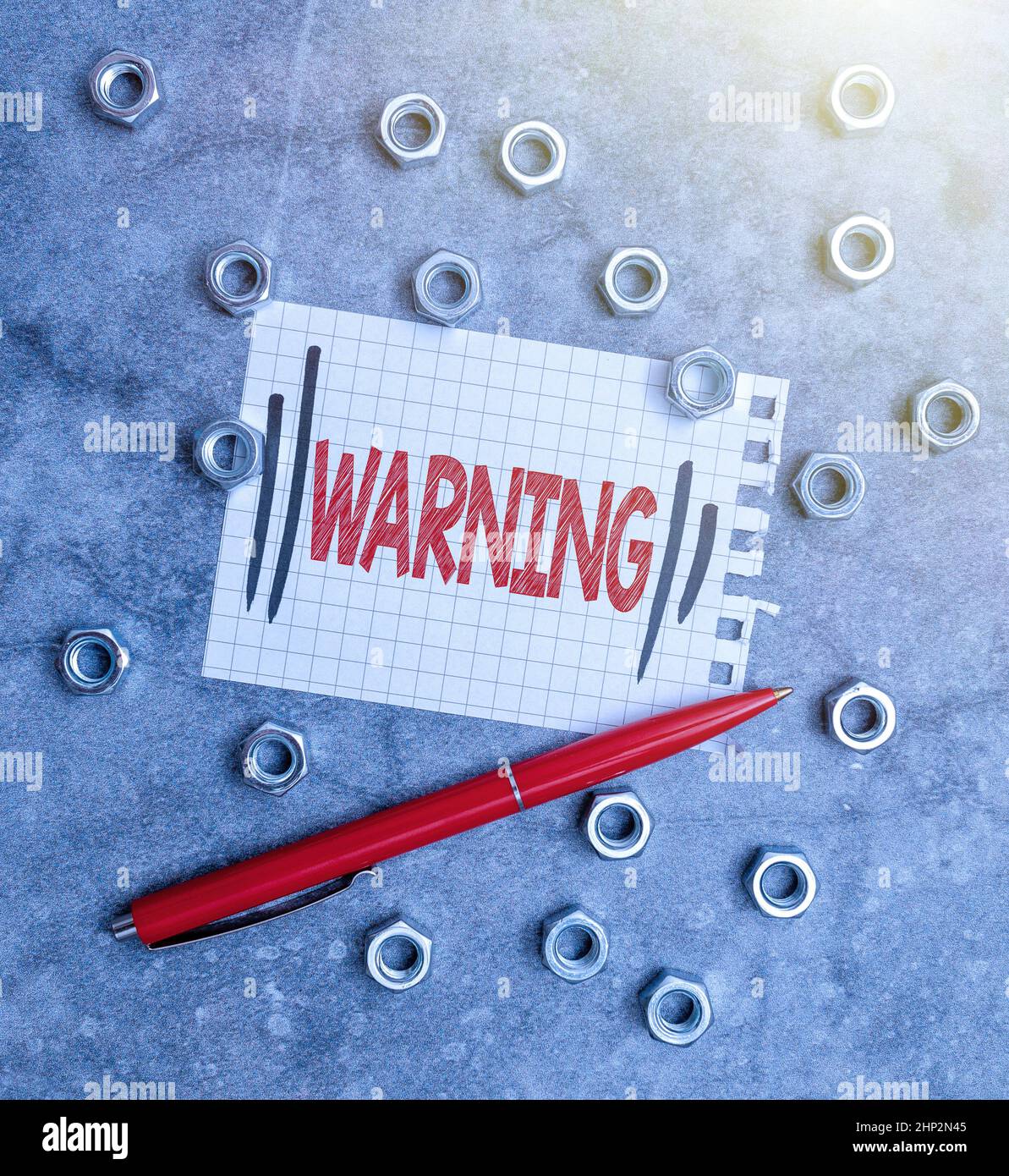 Sign displaying Warning, Concept meaning Advice Sign for possible