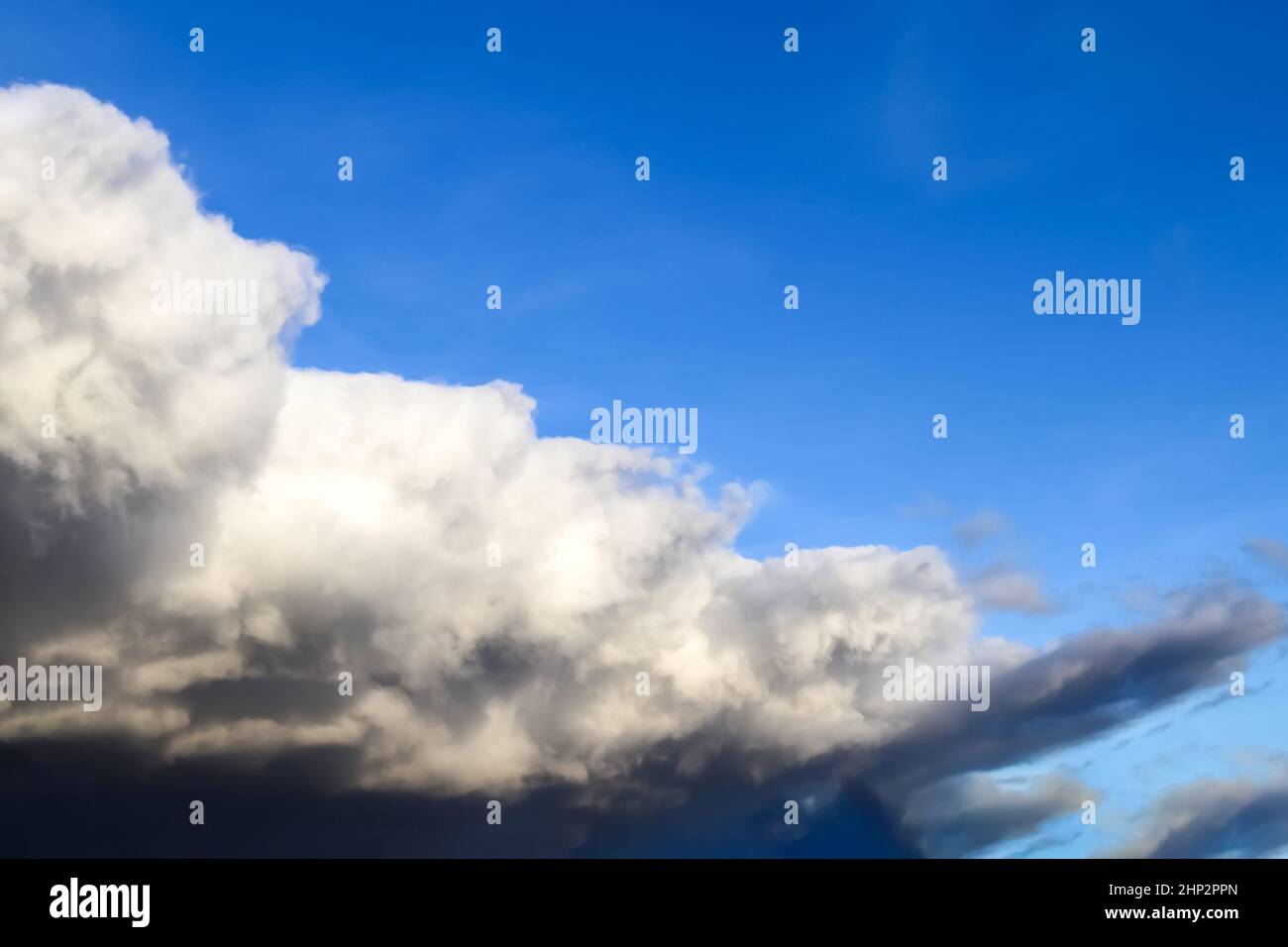 Stunning dark cloud formations right before a thunderstorm. Stock Photo
