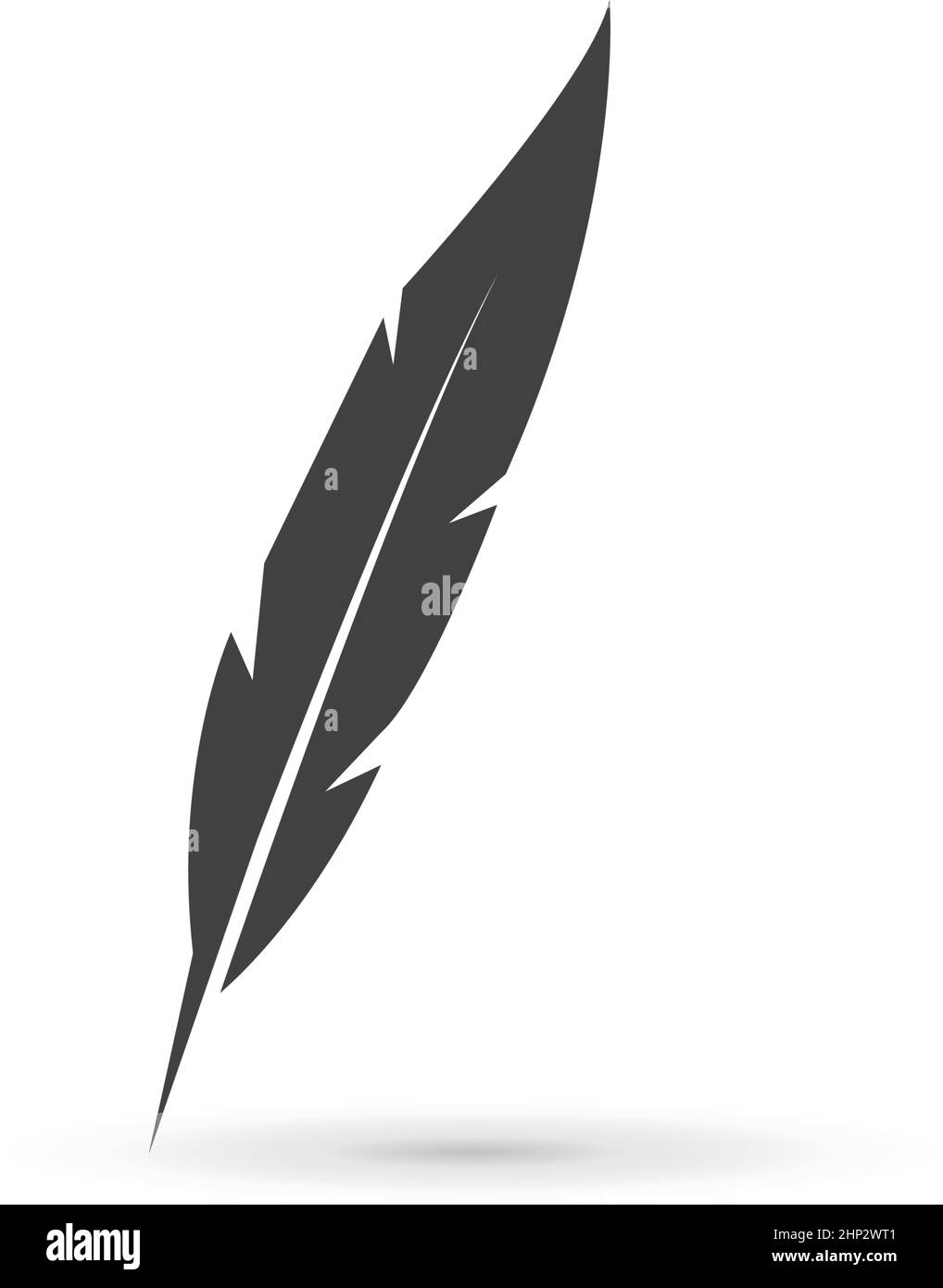 feather ink icon illustration vector template Stock Vector Image & Art