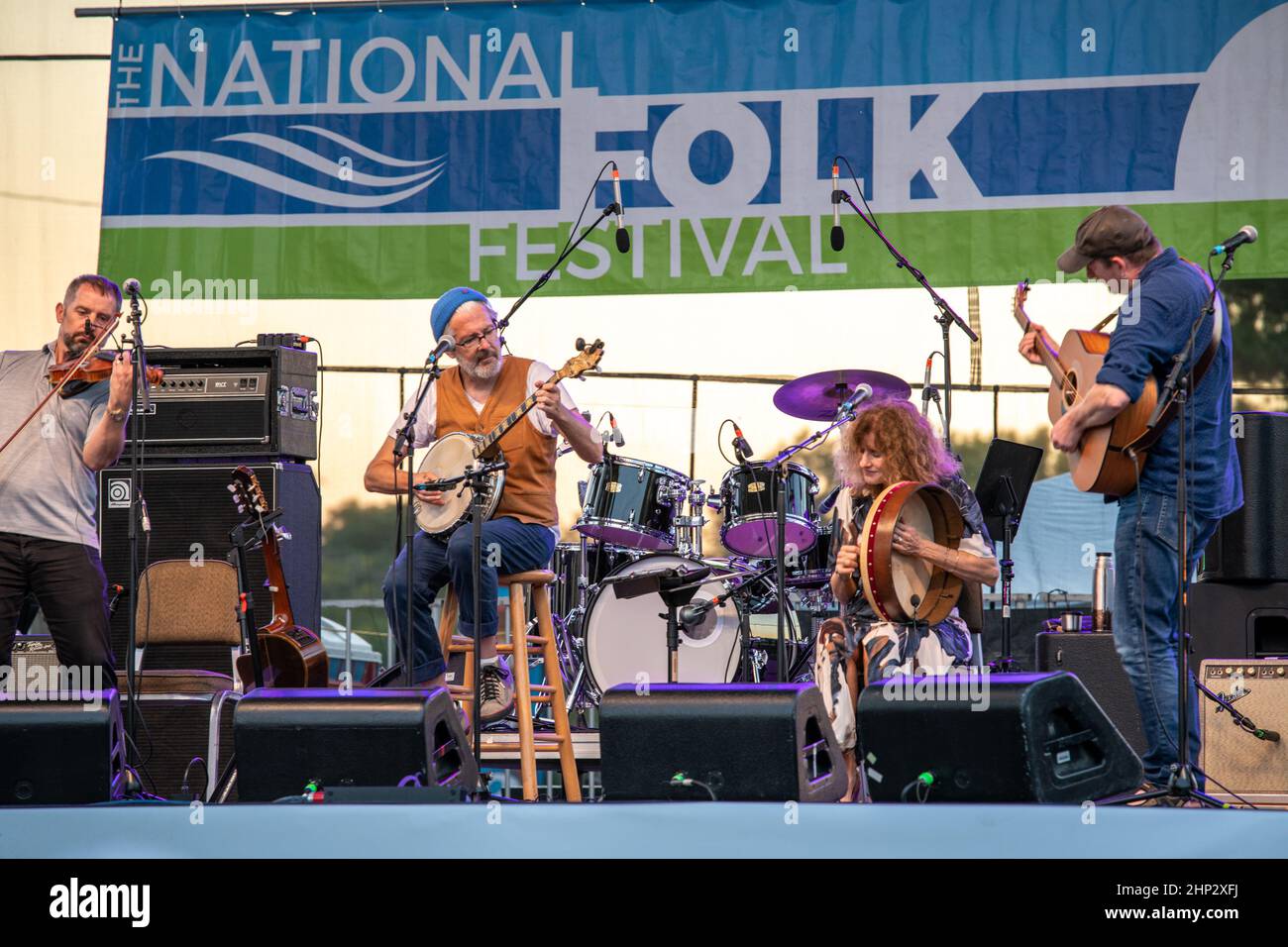 The Irish American All-Stars performing at the 2021 National Folk Festival in Salisbury Maryland Stock Photo