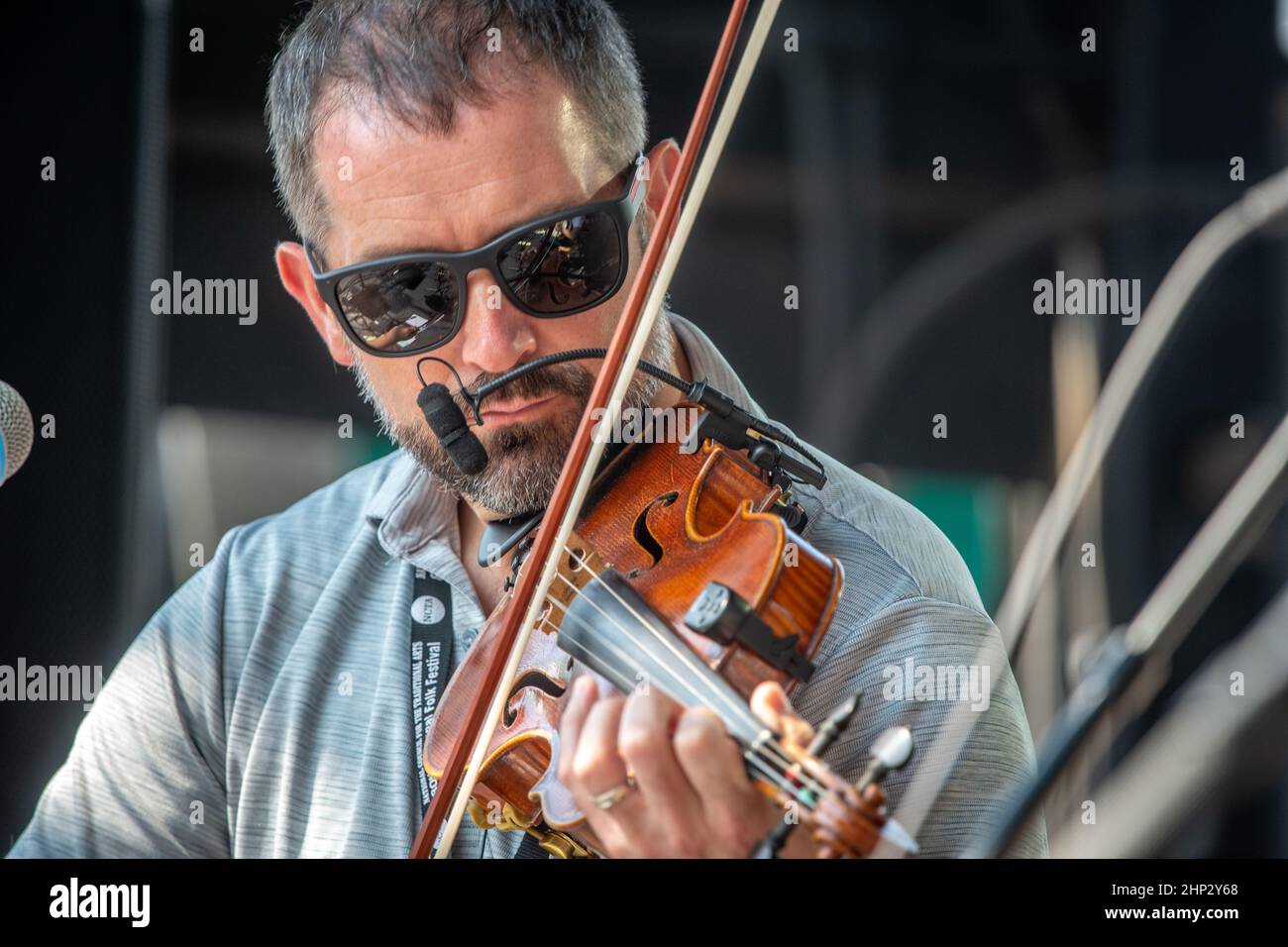 The Irish American All-Stars performing at the 2021 National Folk Festival in Salisbury Maryland Stock Photo
