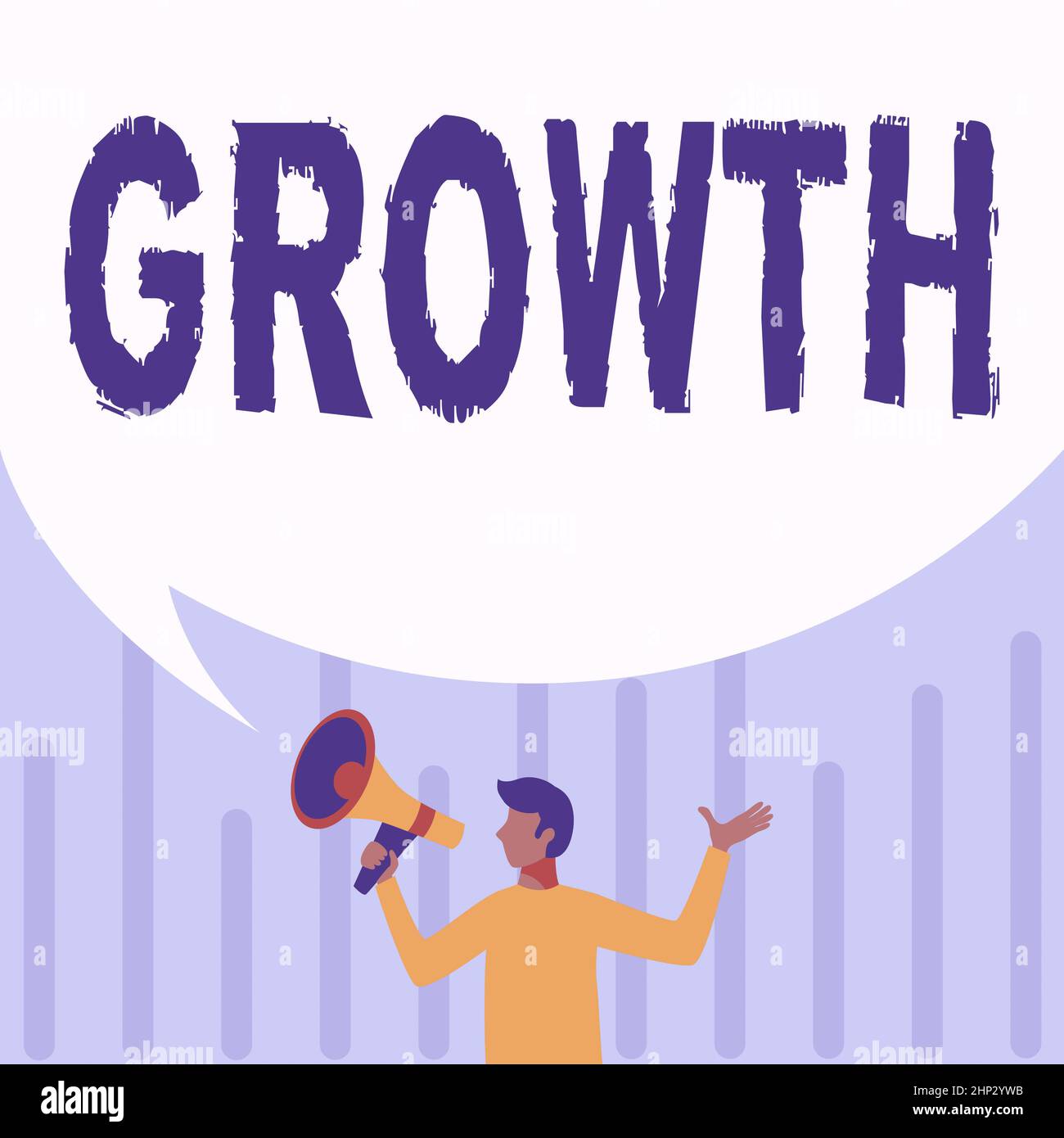 Hand writing sign Growth, Word Written on process of increasing in size ...