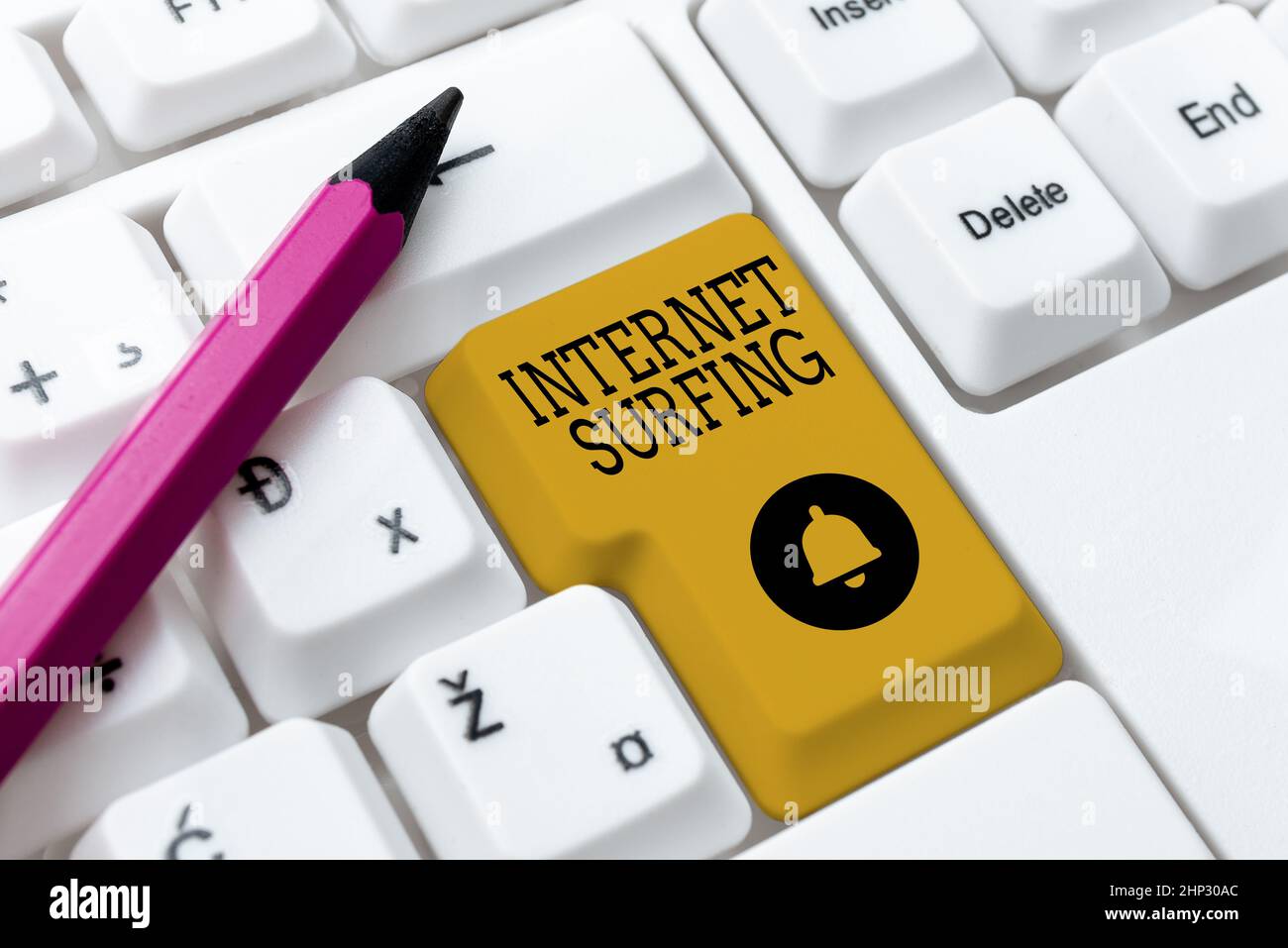 Hand writing sign Internet Surfing, Word Written on browsing hundred of websites using any installed browser Typing Game Program Codes, Programming Ne Stock Photo