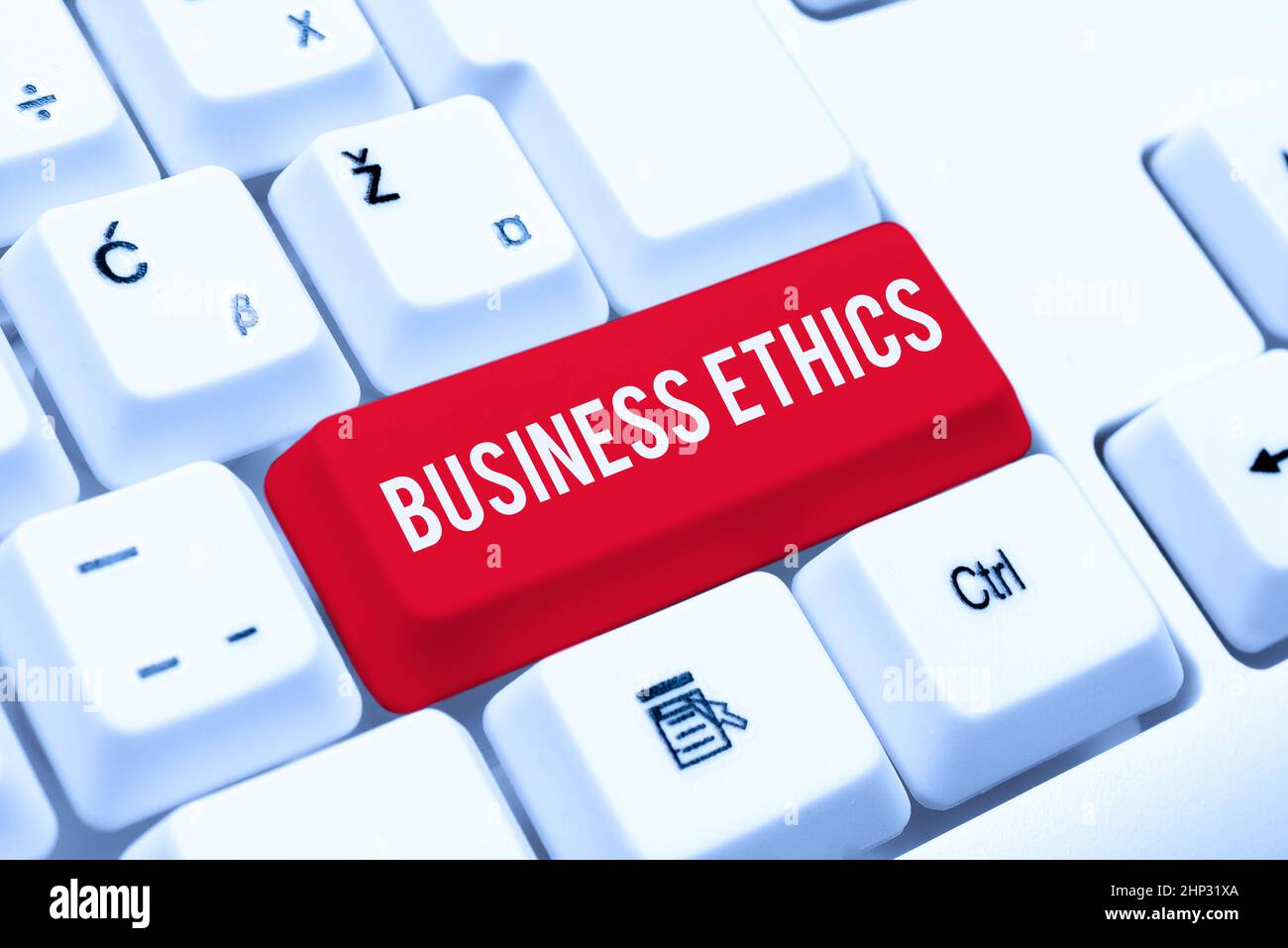 Inspiration showing sign Business Ethics, Internet Concept Moral principles that guide the way a business behaves Entering Image Keyword And Descripti Stock Photo