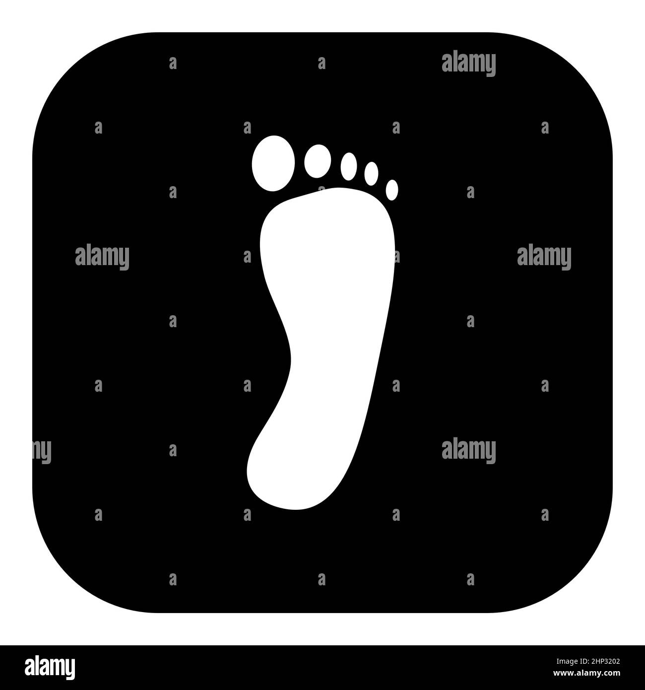 Foot and app icon Stock Photo