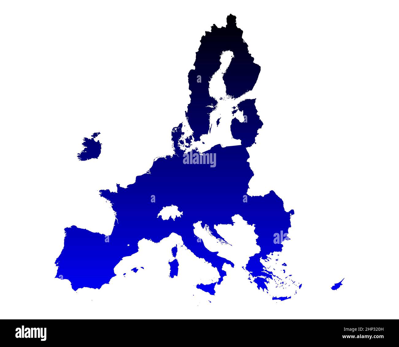 Map of European Union Stock Photo