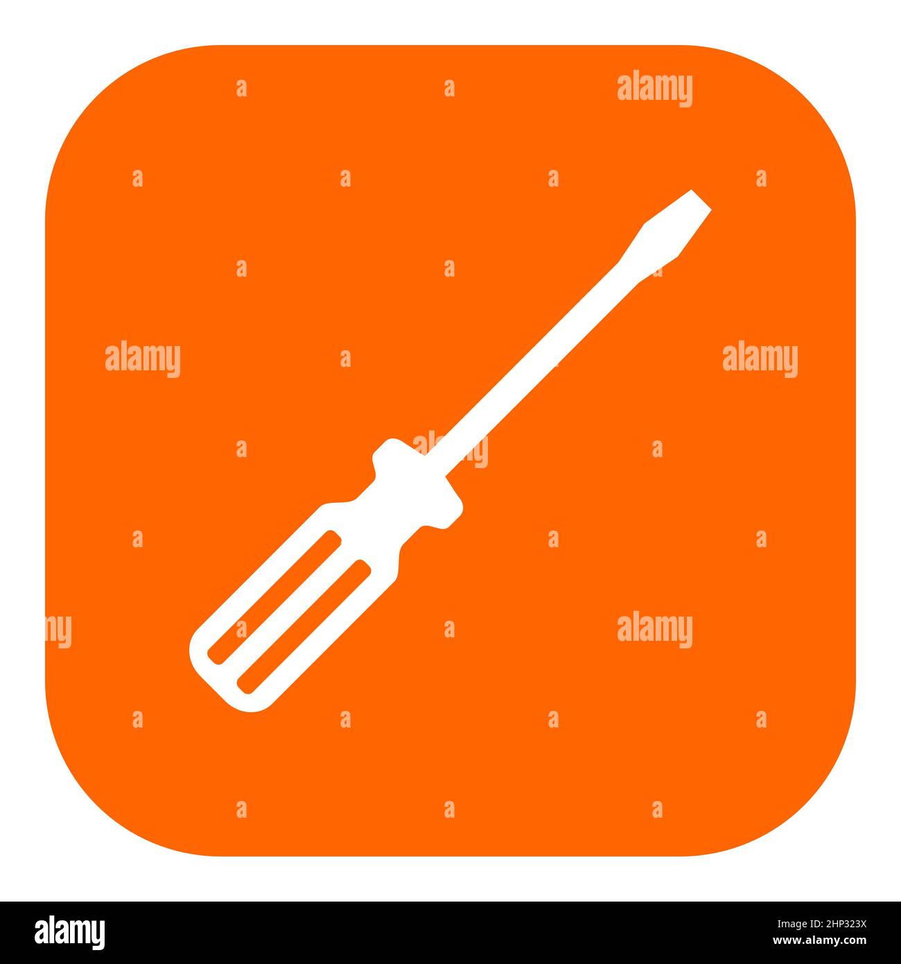 Screwdriver and app icon Stock Photo