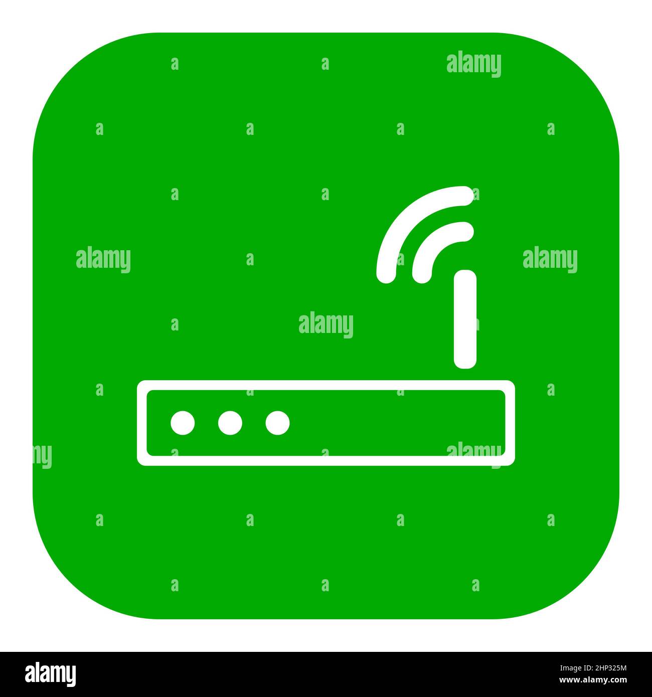 Router and app icon Stock Photo