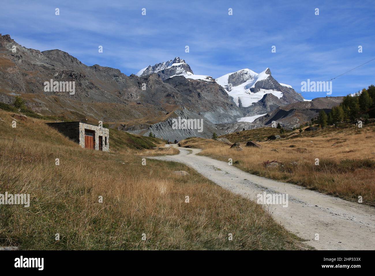 Landscape near Fluhalp, Zermatt. Stock Photo