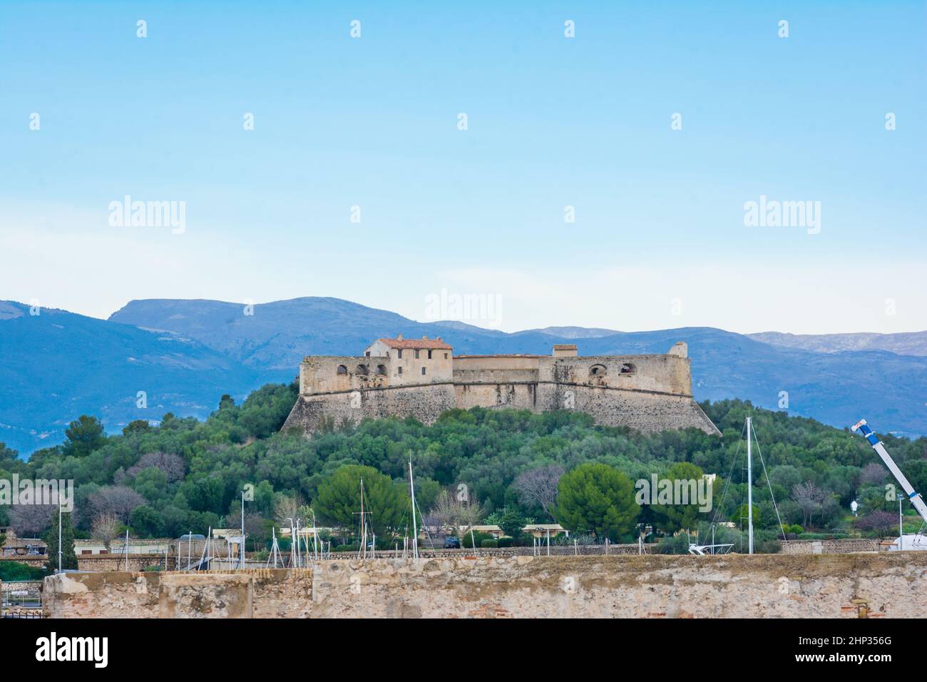 View of the Fortress of Fort Vauban,  Antibes, France Stock Photo