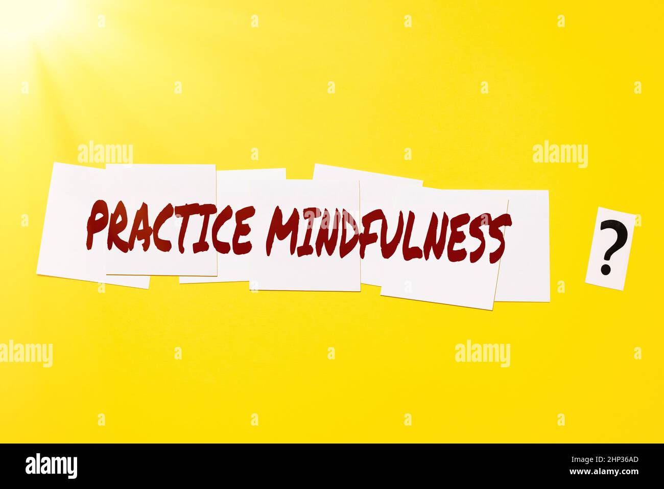 Inspiration showing sign Practice Mindfulness, Business concept achieve ...