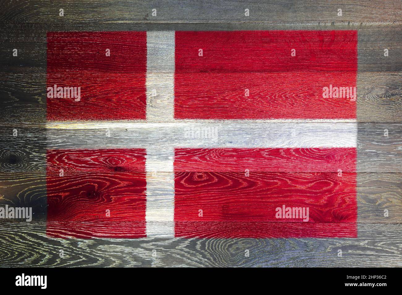 A Denmark flag on rustic old wood surface background Stock Photo - Alamy