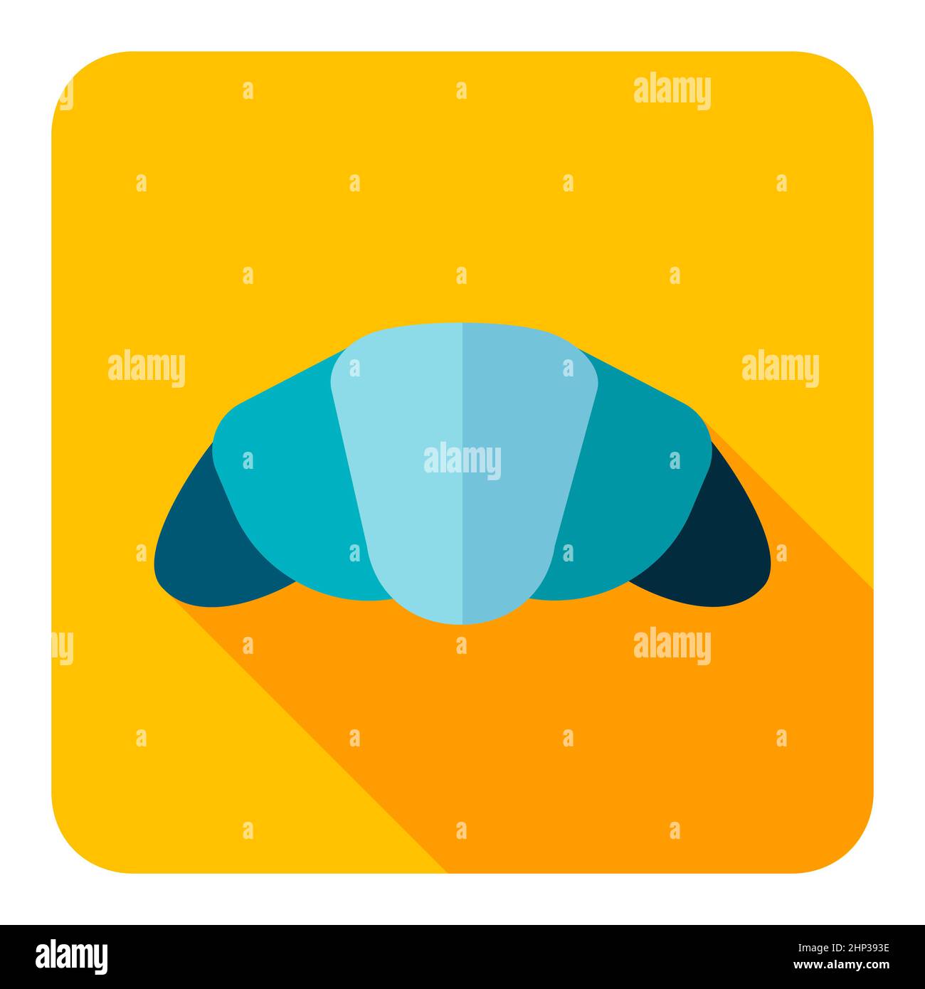 Croissant vector flat icon. Fast food sign. Graph symbol for cooking ...