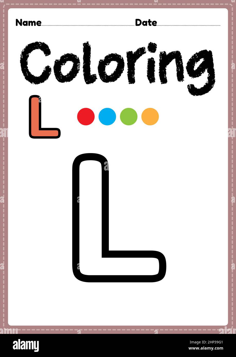 letter l worksheets hi res stock photography and images alamy