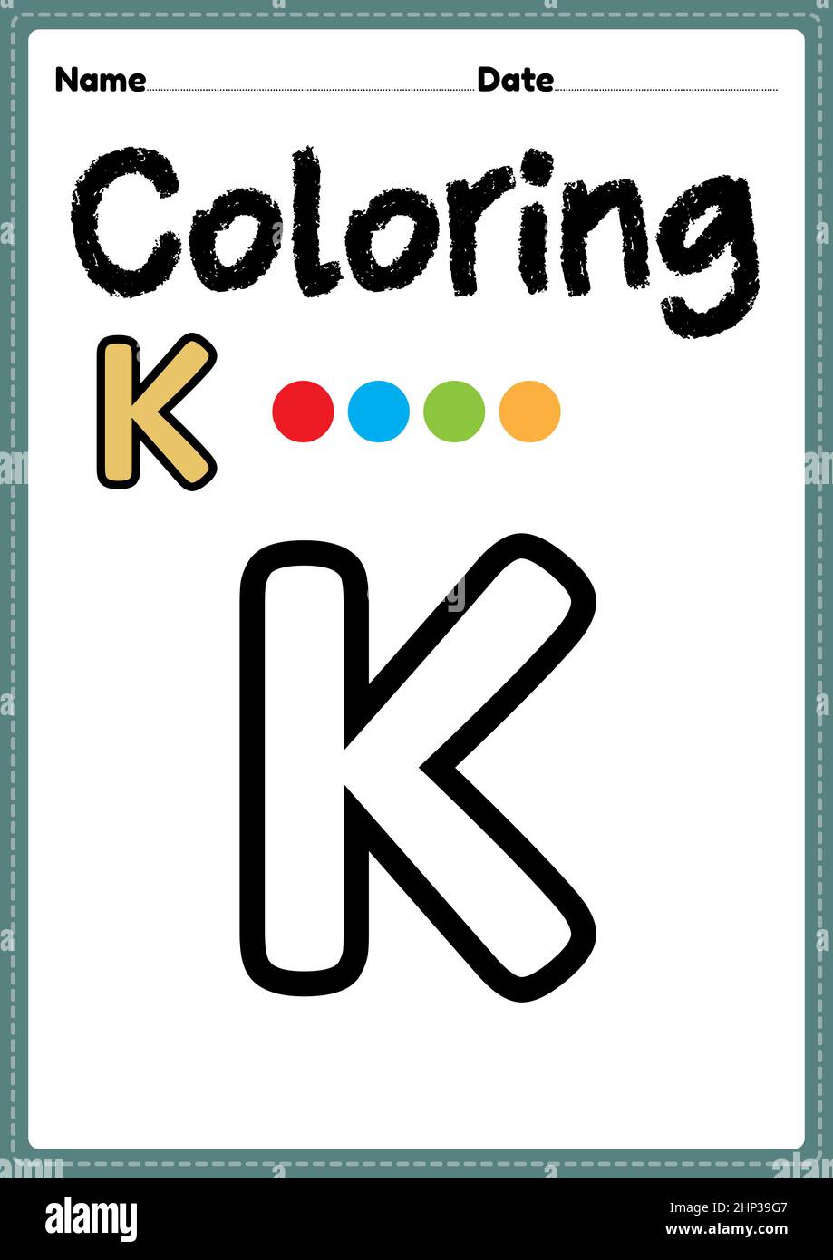letter k worksheets hi res stock photography and images alamy
