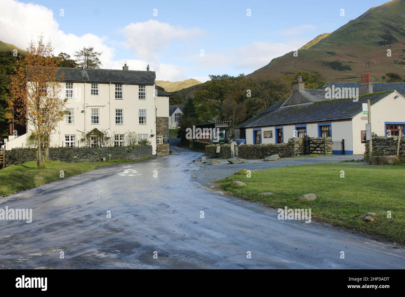 Buttermere village on a Autumn afternoon Stock Photo