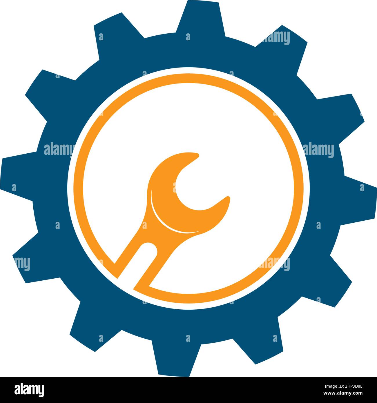wrench gear vector illustration and icon of automotive repair Stock ...