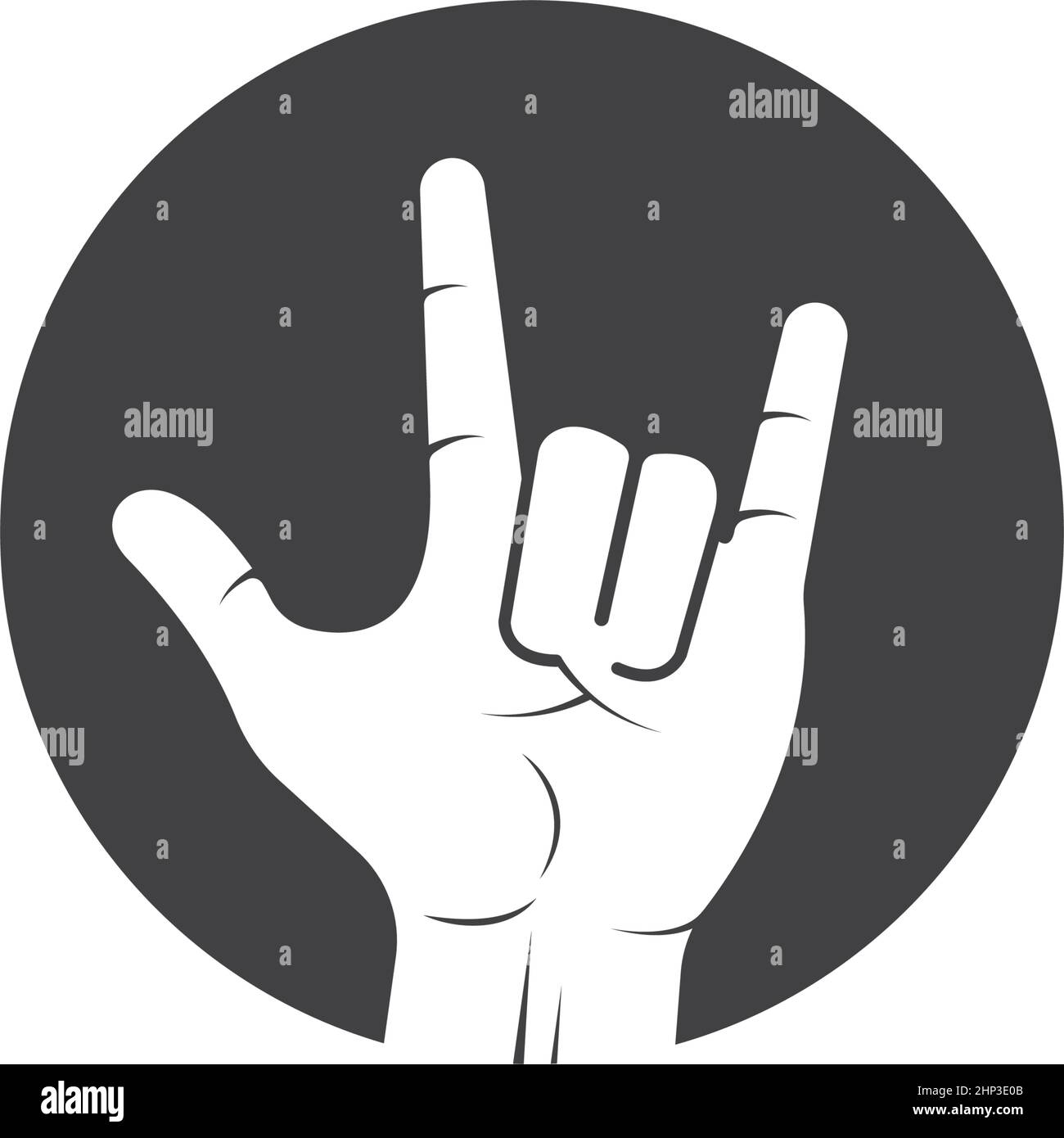 metal hand gesture icon vector illustration design template Stock Vector