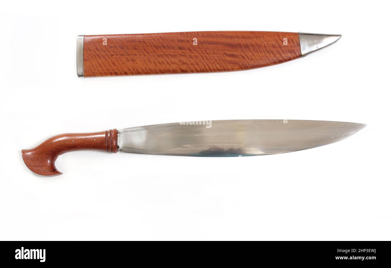 Filipino Fighting Sword and Sheath Isolated on White Background Stock ...
