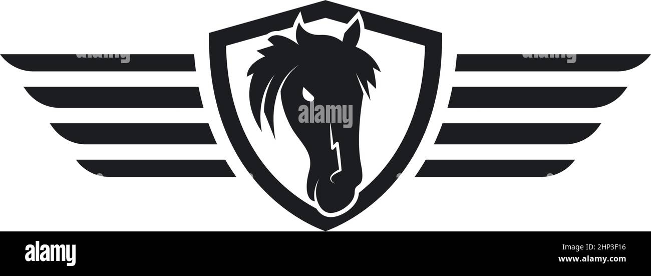 Pegasus unicorn with wings Vector icon Template  illustration Stock Vector