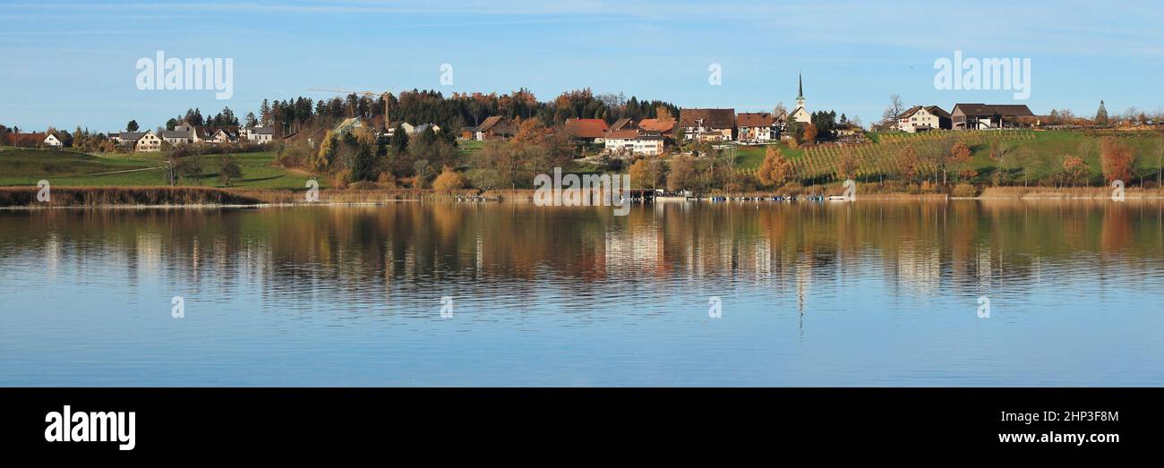 Autumn scene in Zurich Canton. Stock Photo
