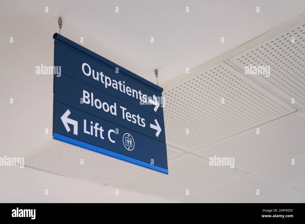 Hospital Outpatients Sign Stock Photo