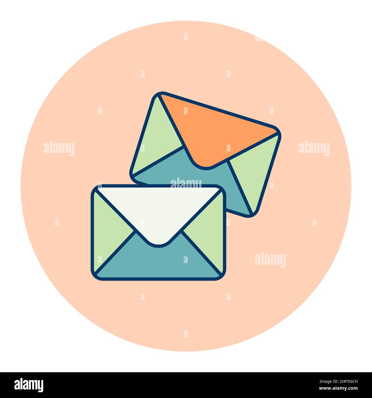 Mail outline flat icon. Workspace sign. Graph symbol for your web site ...