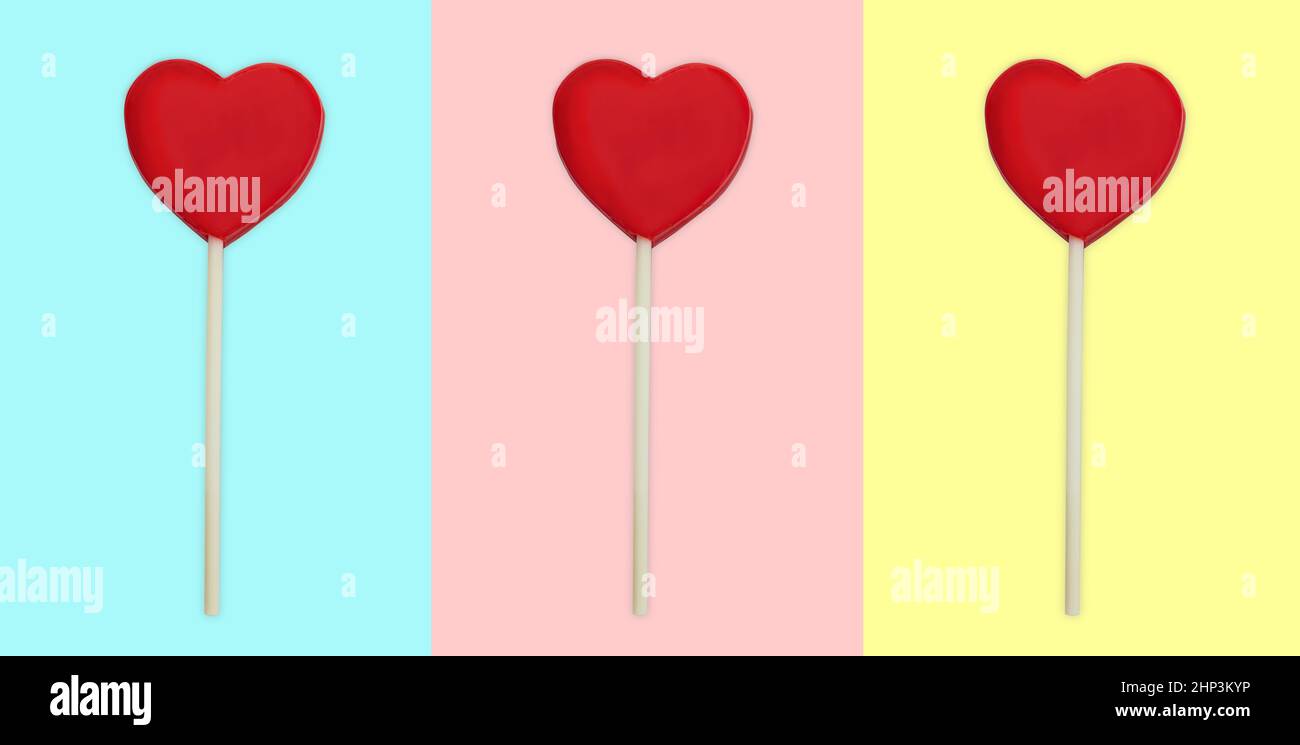 Colorful Lollipops over bright background Stock Photo