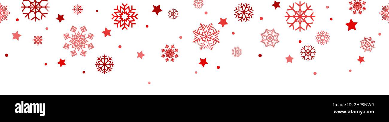 seamless snow stars falling down Stock Vector